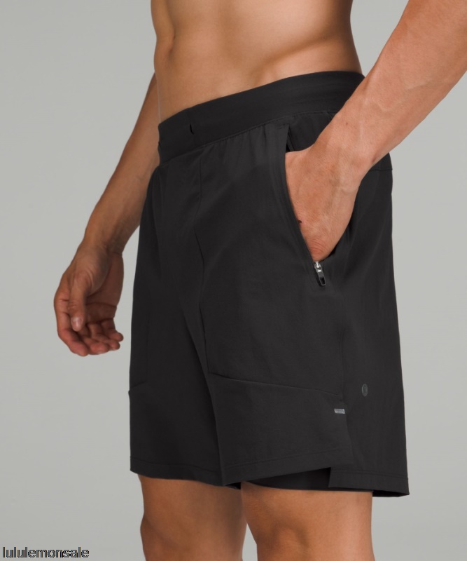 Lululemon Deutschland DELULU838 | Lululemon Deutschland Schwarz Lizenz Zum Trainieren Gefüttert Kurz 7